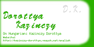 dorottya kazinczy business card